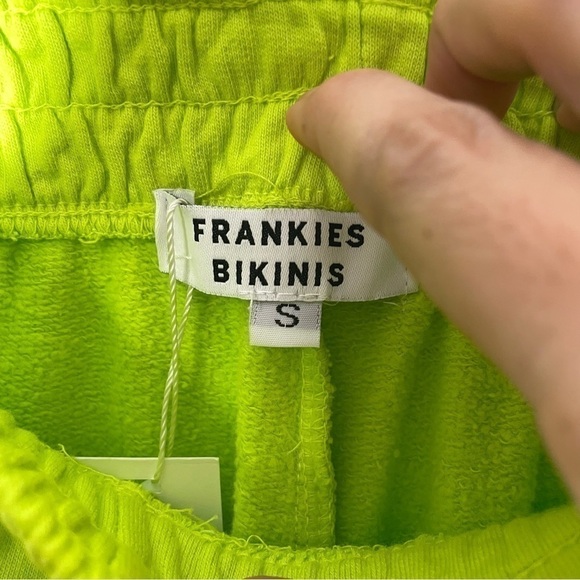 Frankies Bikinis Aiden Sweatpants Butterfly Neon Green Pink Size Small NWT - Picture 5 of 8